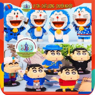 Bộ đồ chơi lego xếp hình Doraemon & Shin - Cao Cấp - Loại lớn