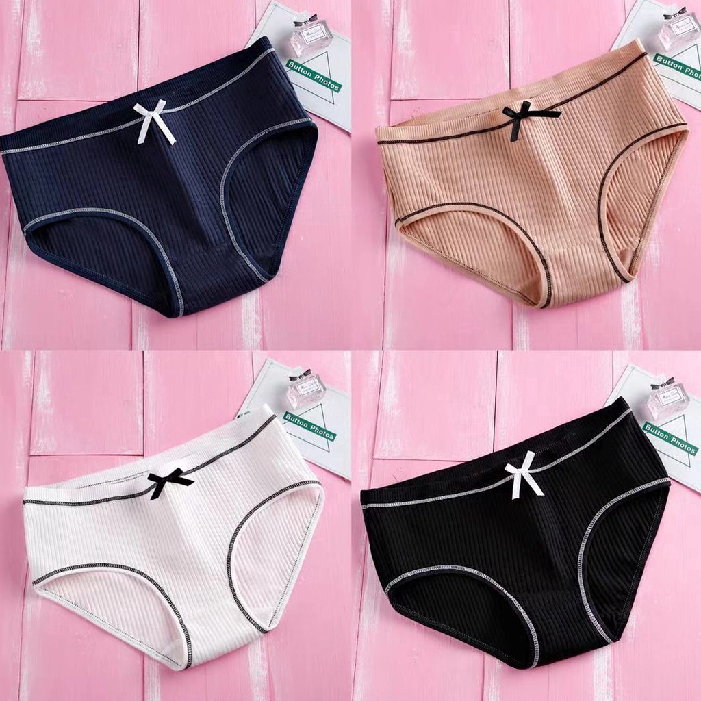 Quần Lót Cotton Không Lộ Đường May Thắt Nơ Màu Trơn Thời Trang Cho Phụ Nữ | BigBuy360 - bigbuy360.vn