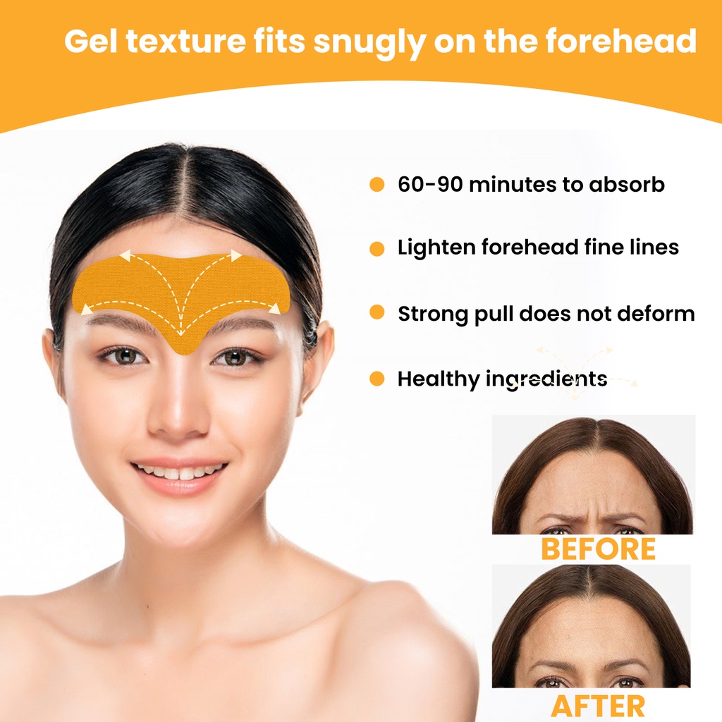 Miếng Dán Nếp Nhăn Trán EELHOE-Miếng Dán Mặt 10 Miếng Dán Nếp Nhăn Trán Với Collagen Thủy Phân, Thành Phần Tự Nhiên-Làm Mịn Nếp Nhăn Và Nếp Nhăn-Ampere