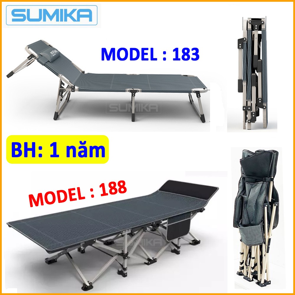 Bộ 2 mẫu giường xếp gấp gọn văn phòng Sumika 188 & 183  giường thư giãn, giường du lịch