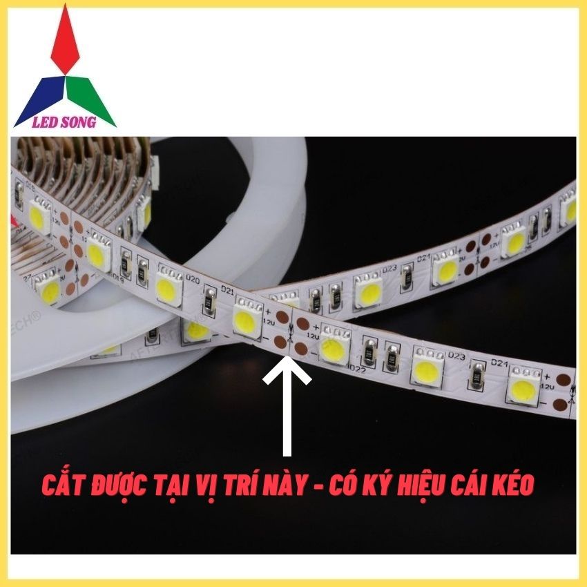 Led Dây Dán 5050 Siêu Sáng 12v Dài 5m