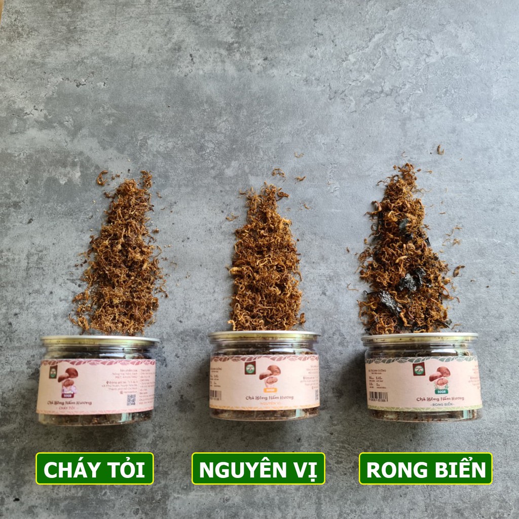 Chà bông nấm hương rong biển thuần chay Nấm Xanh 50g chà bông nấm bổ dưỡng thơm ngon