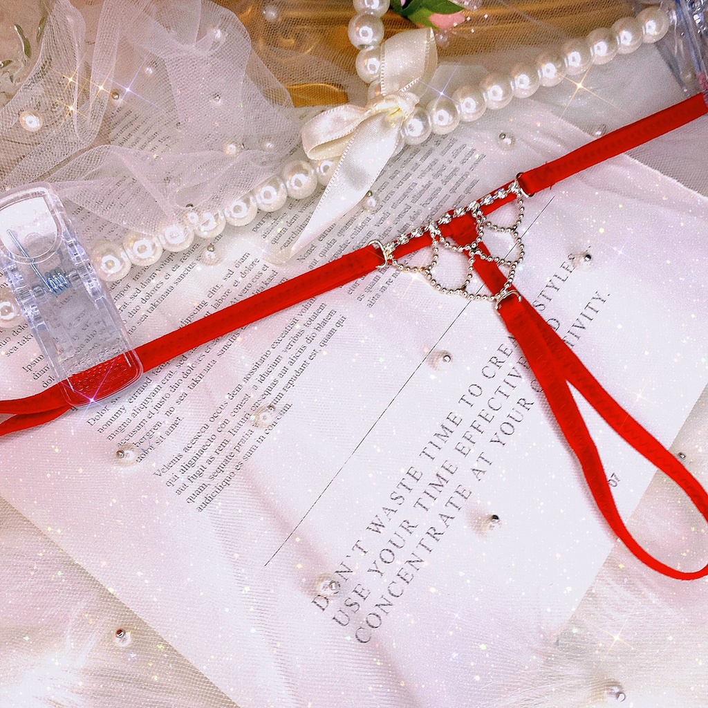 CK035 quần lót ren chữ t - Quần chíp lọt khe đính đá sexy -KellWang