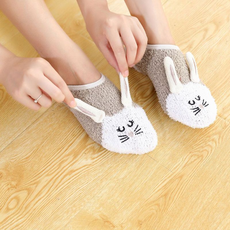 Youyo Vớ Lông Xù Mềm Mại Giữ Ấm Mùa Đông Hình Động Vật Hoạt Hình Cho Nữ