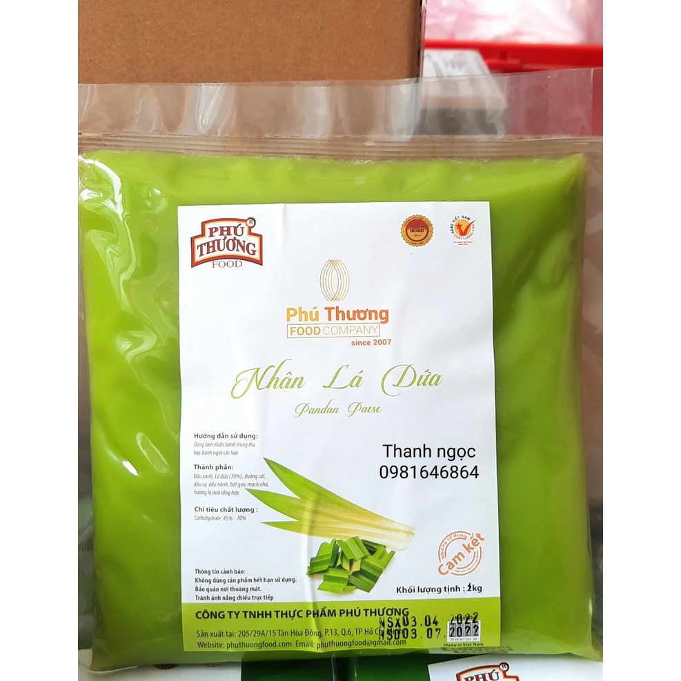 nhân lá dứa phú thương 1kg
