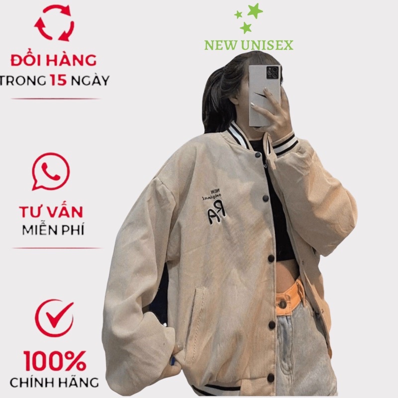 Áo Khoác Nhung Form Rộng, Kiểu Dáng Hàn Quốc Nhiều Màu Thêu AR Siêu Xinh- TP993 [NewUnisex]