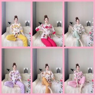 Đồ bộ mặc nhà nữ tiểu thư hoạ tiết mickey dễ thương ❤️free ship❤️