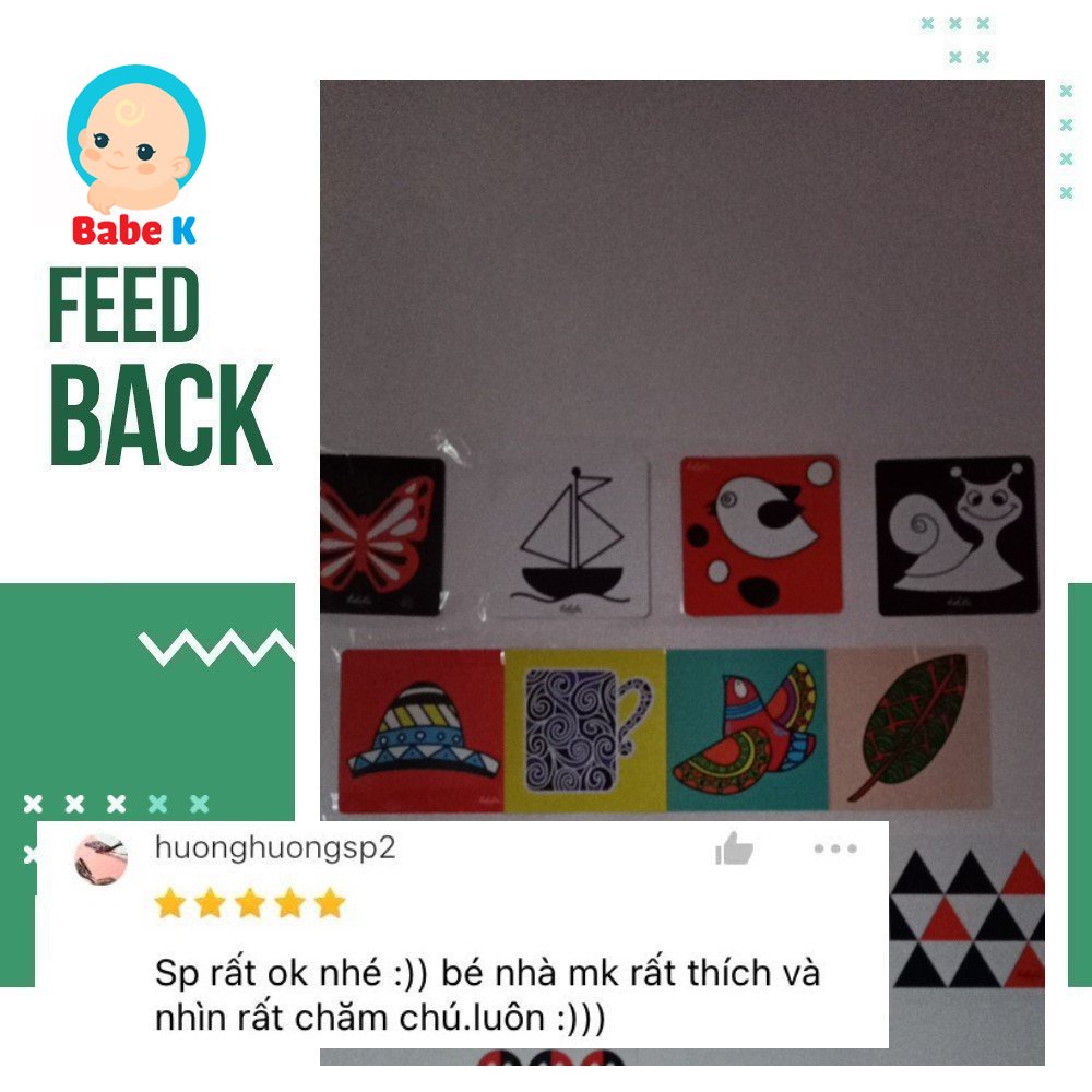 💥Phương Pháp Montessori💥 Bộ thẻ kích thích thị giác cho bé phái triển toàn diện Shop Babe K