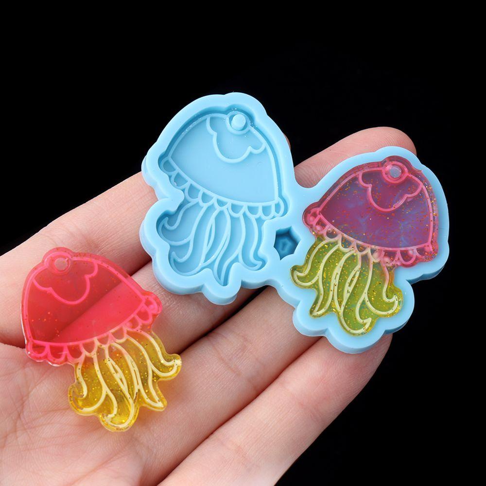 Khuôn Silicone Làm Bông Tai Resin 24 Ngăn Hình Cá Ngựa / Sao Biển DIY