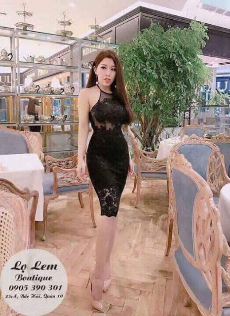 ĐẦM CỔ YẾM REN THÊU CAO CẤP