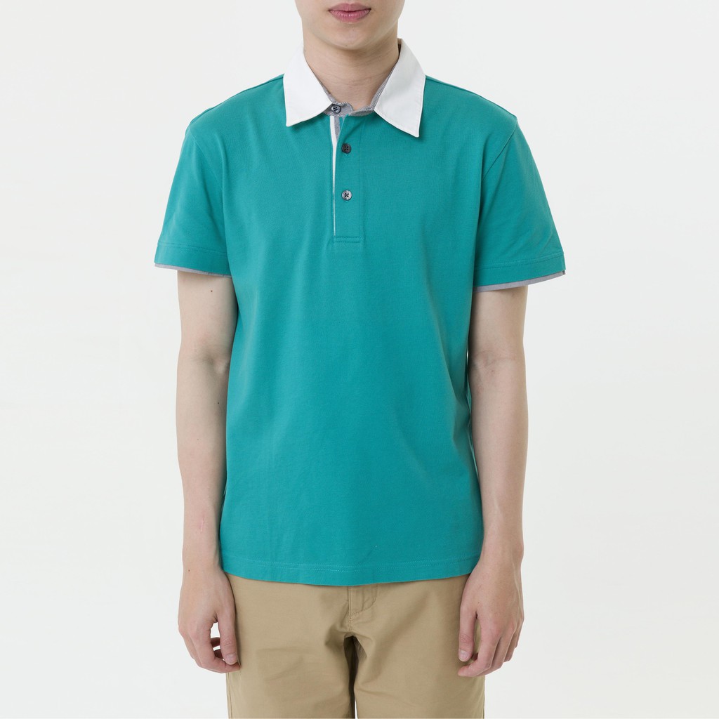 Áo phông trơn nam tay ngắn có cổ cao cấp Hàn Quốc The Shirts Studio 11A2014GR