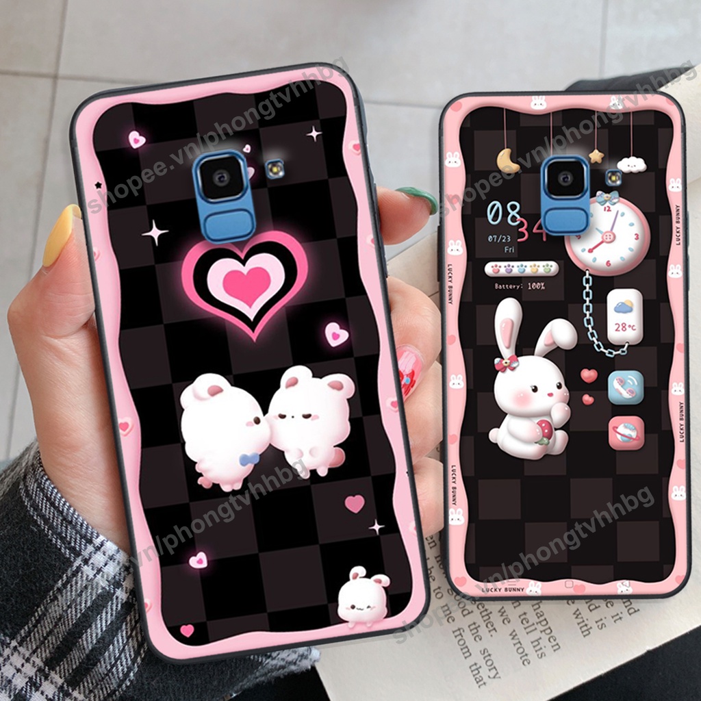 Ốp lưng Samsung J6 2018 / J6 Plus / J6+ gấu,thỏ trắng , đồng hồ dễ thương cute cực đẹp