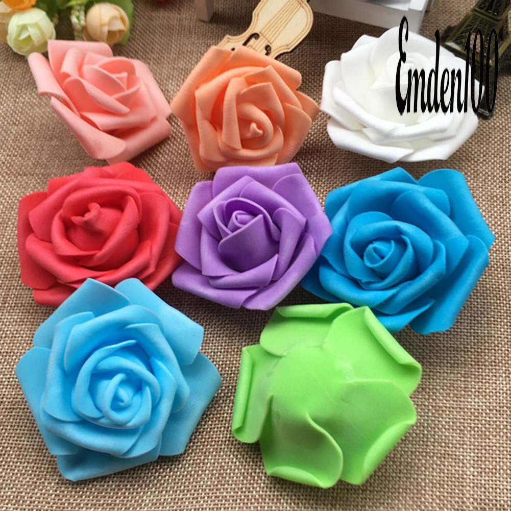 Ee1-25 / 50 / 100 Bông Hoa Hồng Xốp PE Nhân Tạo Trang Trí Tiệc Cưới