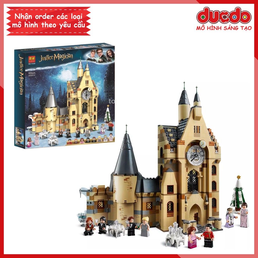 LARI 11344 Lắp ghép Harry Potter tòa tháp Hogwarts - Hogwarts Tower - Đồ chơi Xếp hình Mô hình 75948 BELA