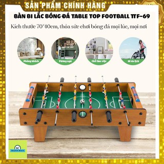 Đồ chơi bàn bi lắc bóng đá kích thước bằng gỗ 70x40cm 6 tay cầm- Đồ chơi giải trí, choi trong phòng
