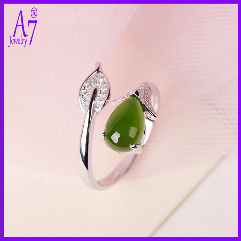 Nhẫn Bạc S925 Họa Tiết Lá Giọt Nước Thời Trang