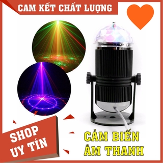 Đèn LED sân khấu mini 7 màu, cảm biến âm thanh, nháy theo nhạc