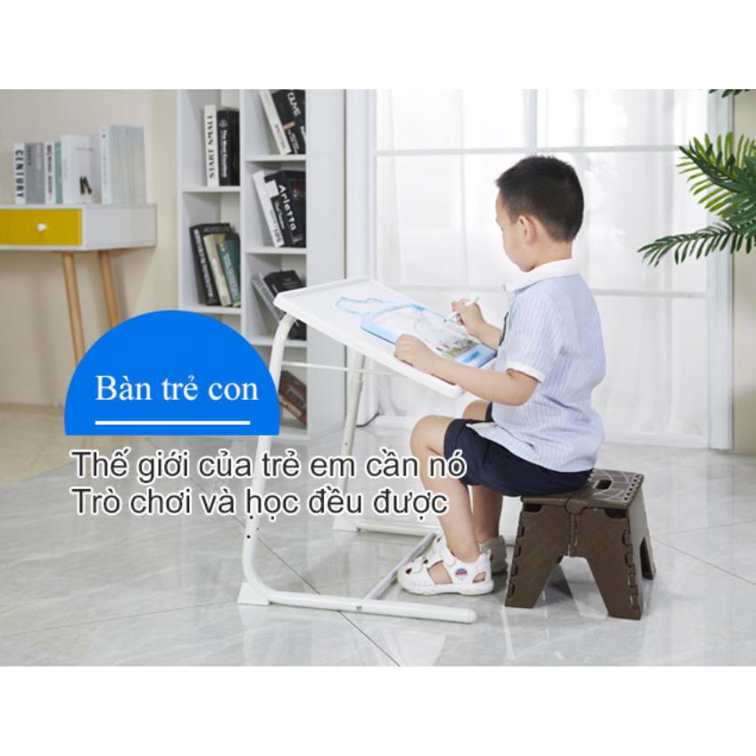 Bàn xếp gọn đa năng để laptop học tập White Flexible Style