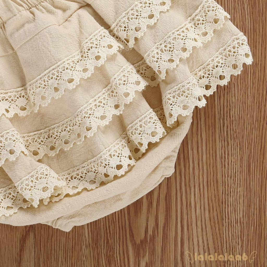 Set áo ren sát nách cổ tròn kèm chân váy dễ thương dành cho bé gái