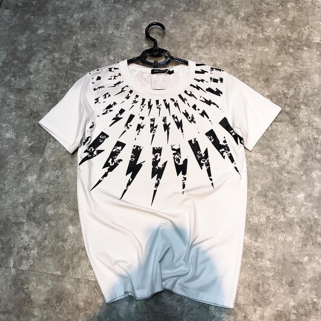 Áo Thun Nam Ngắn Tay, Áo Phông Nam Dáng Suông, in Hình Tia Chớp Chất liệu Cotton Thấm Hút Mồ Hôi Kiểu Dáng Trẻ - AC14 | BigBuy360 - bigbuy360.vn