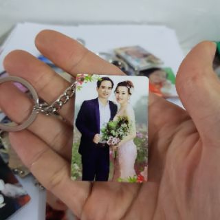 Móc khoá mica in ảnh 2 mặt siêu nét