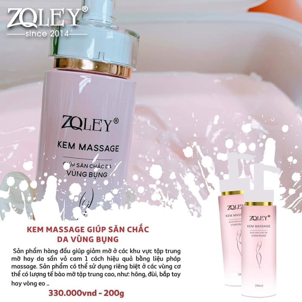 KEM MASSAGE TAN MỠ GIÚP SĂN CHẮC DA VÙNG BỤNG ZOLEY 200G CHÍNH HÃNG - 7954