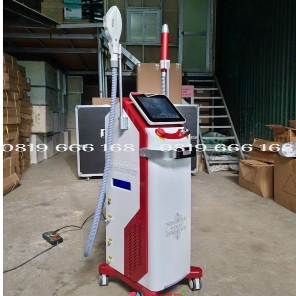 [ Hàng Loại 1 ] Máy Triệt Lông ELEGANT 2IN1 Triệt Lông Laser Xóa Xăm 2023
