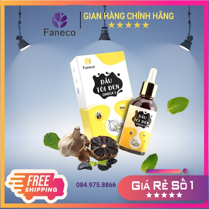 TINH DẦU THẢO DƯỢC TỎI ĐEN ORGANIC PLUS FANECO 30ML / TINH DẦU TỎI ĐEN OMEGA 3 FANECO