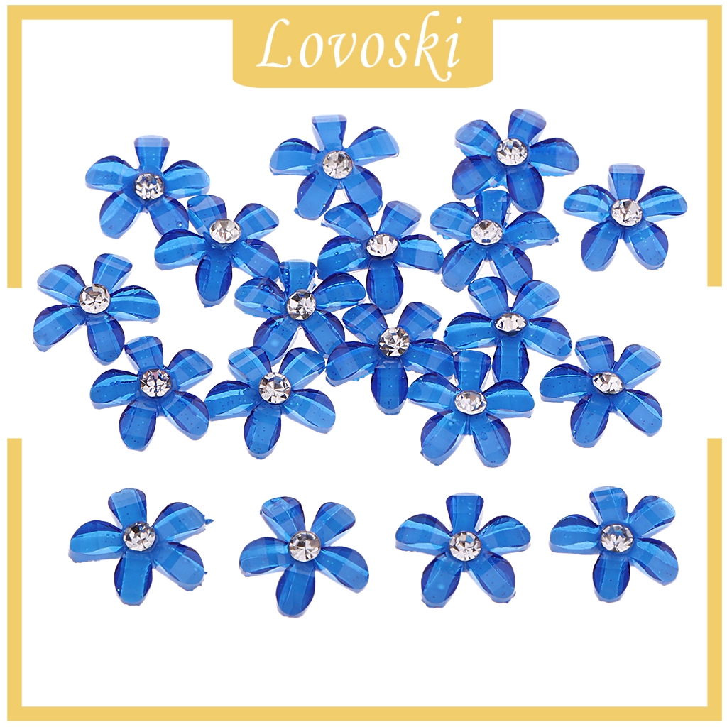 Bộ 20 NúT Hoa ĐíNh Đá NhiềU MàU SắC