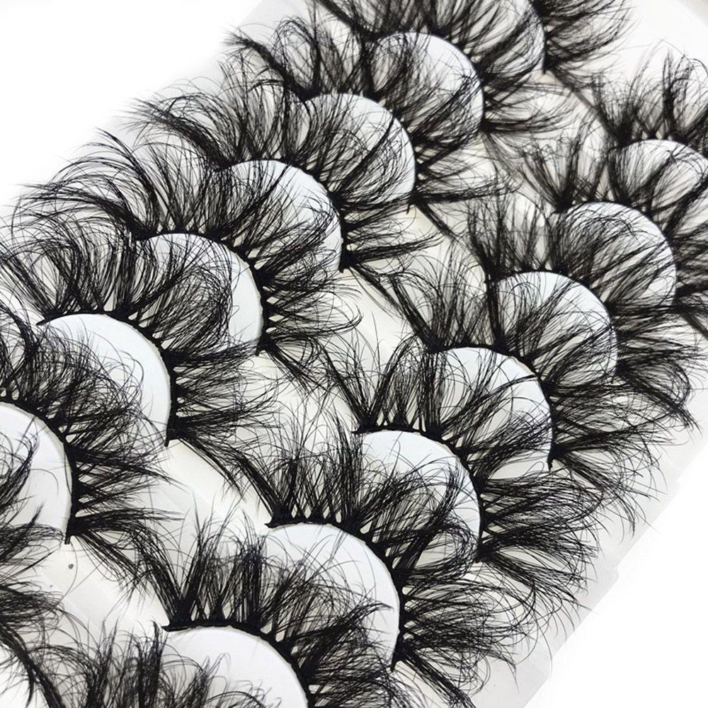 Set 8 Cặp Lông Mi Giả SKONHED Dày 25mm Không Chứa Keo Dán Lông Mi Giả