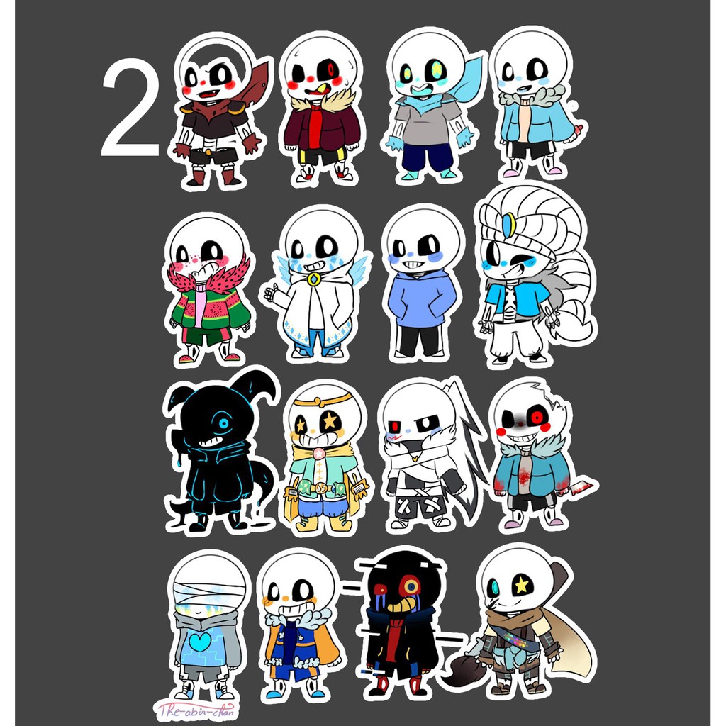 Sticker hình dán sans Undertale