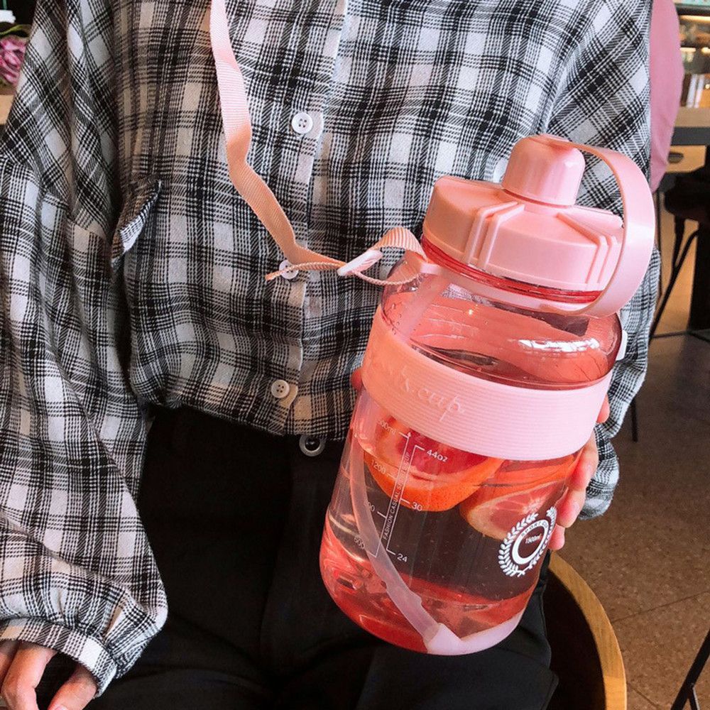 Bình nước có ống hút bằng nhựa không chứa BPA dung tích 600-2000ml