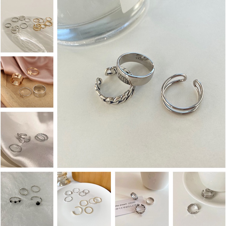 Set nhẫn phong cách cổ điển cá tính thời trang