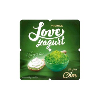 SỮA CHUA ĂN LOVE YOGURT CỐM - VỈ 4 HỘP 100G