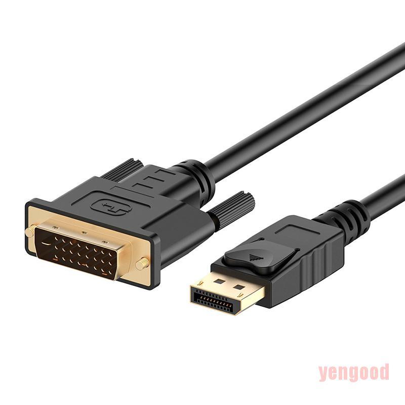 ☆Yengood☆ 6 Feet 1.8m Gold Plated DisplayPort DP to DVI-D Male Cable Adapter HD 1080p