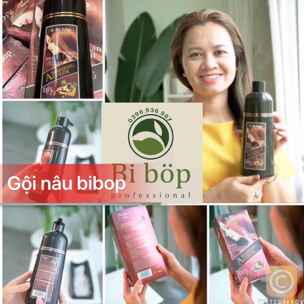 GỘI NÂU TÓC PHỦ BẠC BIBOP COLLAGEN MẪU MỚI 2020