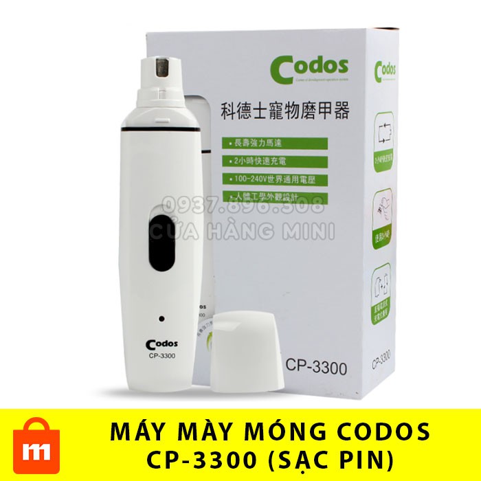 【SẠC PIN】 Máy Mài Móng Codos CP-3300 Cho Thú Cưng (Sạc Pin)