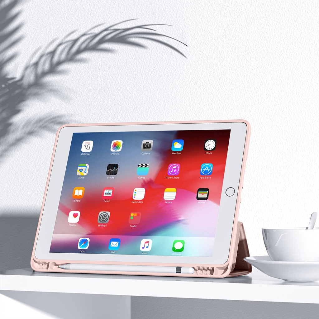 Ốp Máy Tính Bảng Có Ngăn Đựng Bút Chống Rơi Cho Ipad Pro 11/12.9 Inch Mini 6th Air 3/4th Gen 9.7 10.2 Inch