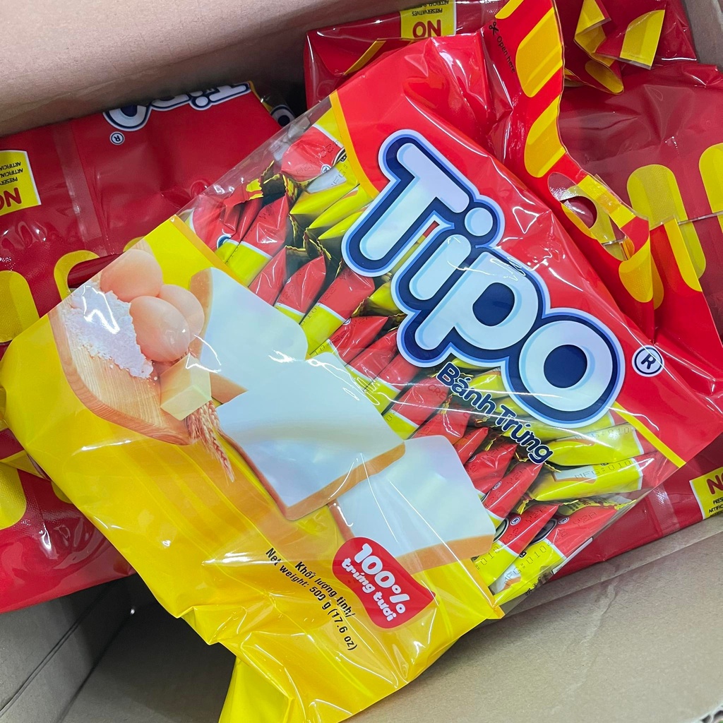 Bánh Trứng Nướng Tipo Hữu Nghị Gói Lớn 500g