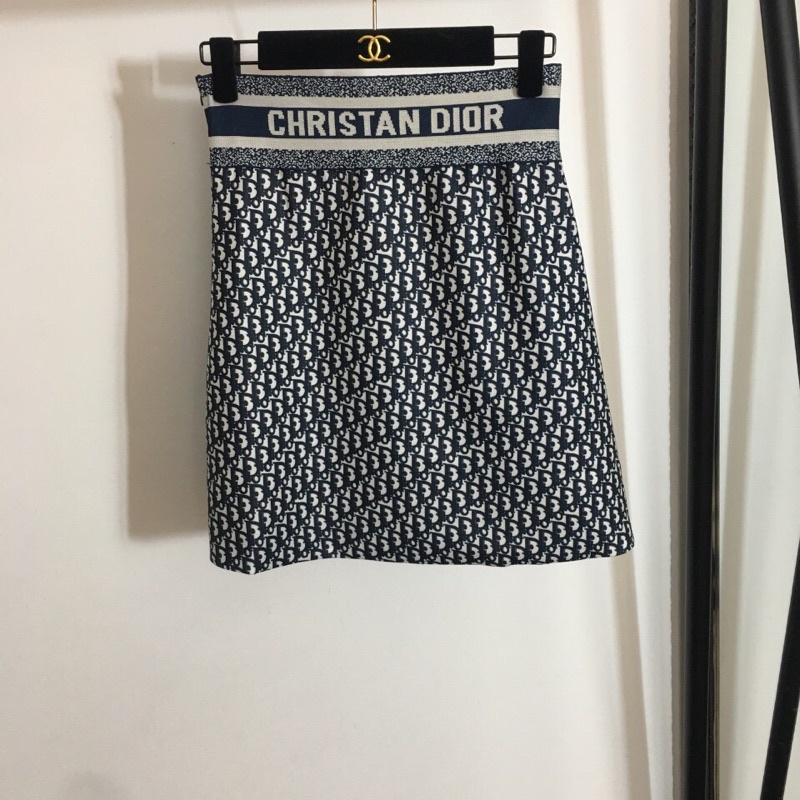 váy chữ A lưng cao logo chữ chống lão thị mới dior CD