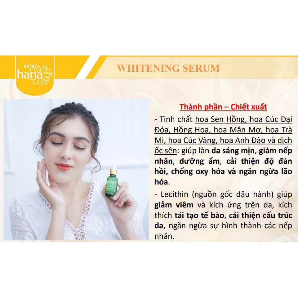 Serum Dưỡng Trắng Ngừa Lão Hóa Da RIORI WHITENING SERUM 30ML