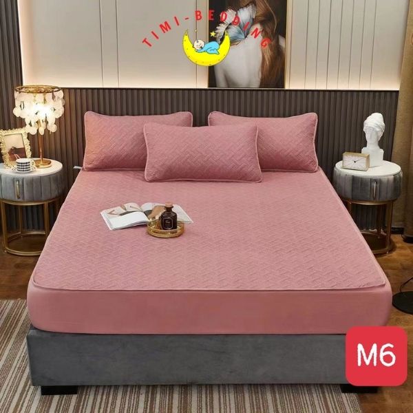 Ga chống thấm cotton chần bông cao cấp thoát mát, kháng khuẩn – drap chống thấm cotton - Timibedding