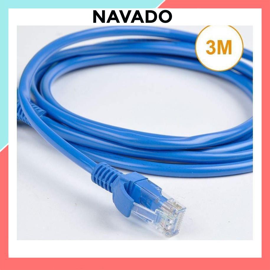 Cáp Mạng Dây mạng LAN  5M 10M và 15M 20M chuẩn RJ45 bấm sẵn 2 đầu kết nối internet, máy tính trong nhà ngoài trời DALAMO
