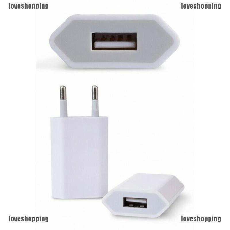 Củ Sạc 1 Cổng USB Phích EU Cho iPhone Samsung