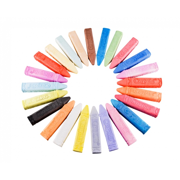 Hộp 24 Viên phấn 24 màu có thể rửa được không độc hại Crayola Washable Sidewalk Chalk In Assorted Colors, 24 Count