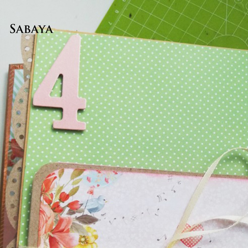 Khuôn Cắt Giấy Làm Từ Kim Loại Hình Chữ Số 0-9 Trang Trí Scrapbook