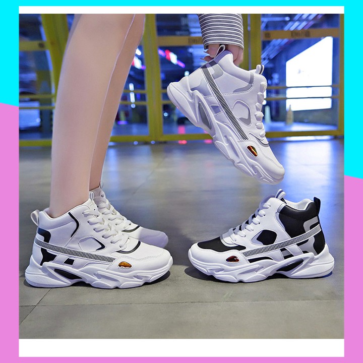 [XẢ KHO - FREESHIP] Giày thể thao nữ cao cổ loại 1 phong cách hàn quốc giày nữ đẹp  mẫu mới 2020 full box HT174 | BigBuy360 - bigbuy360.vn