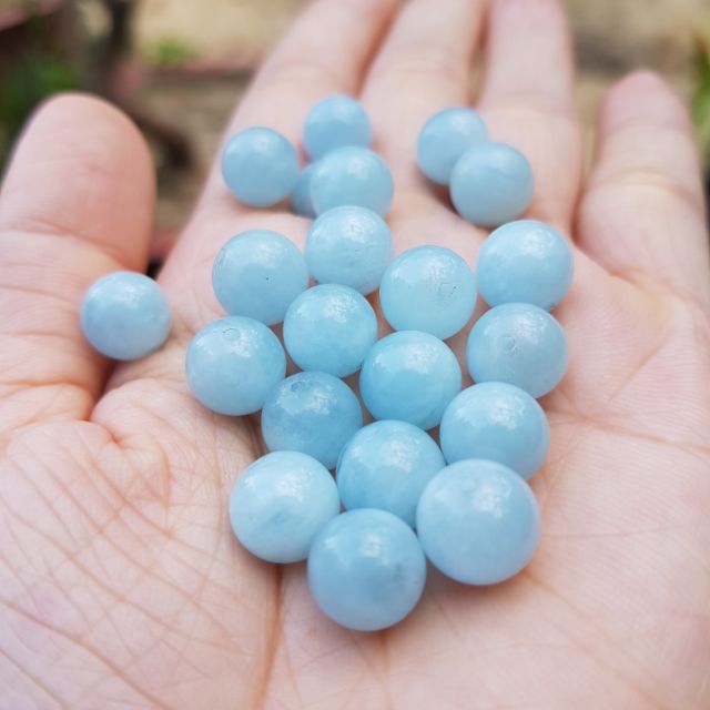 Hạt lẻ đá phong thủy Aqua.marine 9mm