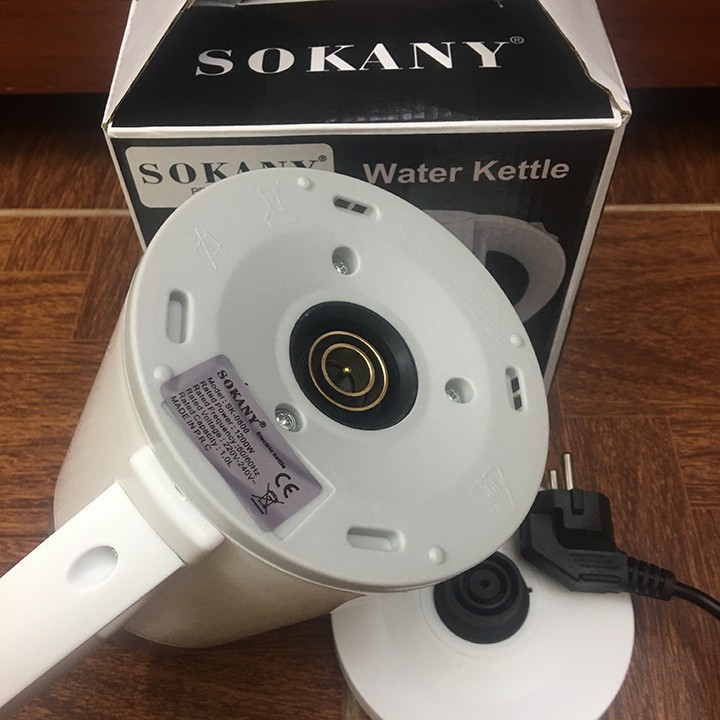 Ấm đun nước siêu tốc an toàn cho người sử dụng, dung tích 1 lít Chính hãng SOKANY