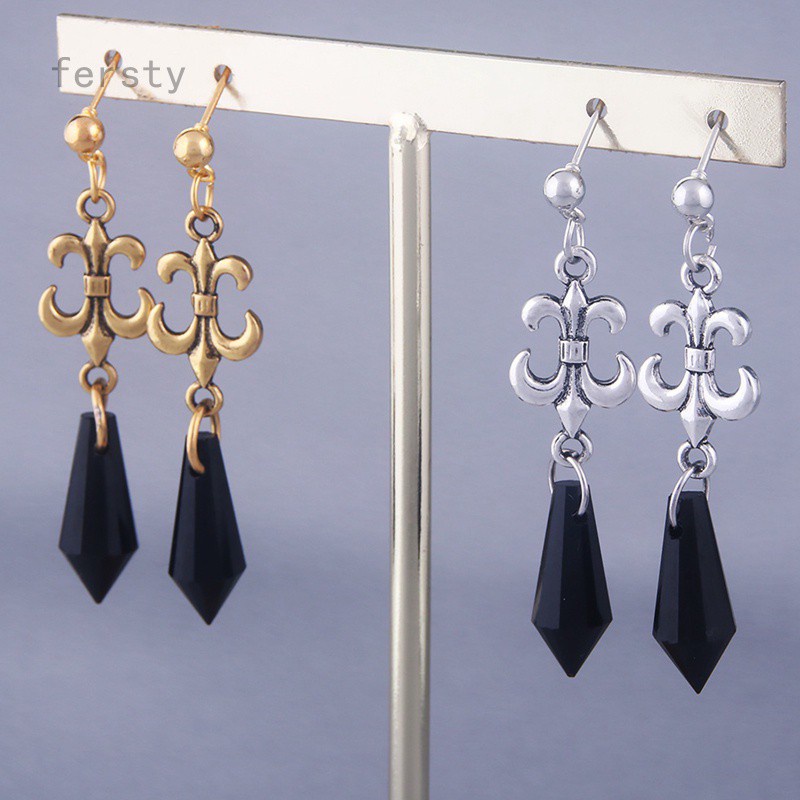 Sailor Moon Black Lady Evil Black Crystal Earrings Tsukino Usagi Anime Cosplay Earrings